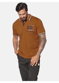 Poloshirt Jan Vanderstorm "Poloshirt FRETU", Herren, Gr. XL, orange (dunkelorange), Obermaterial: 100% Baumwolle CO., Shirts Poloshirt