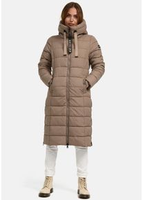 Winterjacke Navahoo "Navahoo Mondmaedchen Damen Winter Steppmantel N036", Damen, Gr. XS, grau (taupe grau), Obermaterial: 100% Polyester PES., Jacken Winterjacke