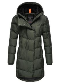 Wintermantel Ragwear "Wintermantel Pavla", Damen, Gr. L, gr&uuml;n (schwarz olive24), Obermaterial: 100% Polyester PES. Obermaterial: Futter: 100% Polyester PES. 100% Polyester PES., M&auml;ntel Wintermantel
