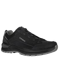 Wanderschuh Lowa "RENEGADE EVO LL LO", Herren, Gr. 45, schwarz, grau, Leder, Textil, Schuhe Wanderschuh, aus Leder und mit Vibram Sohle