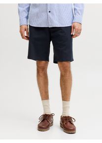 Jack & Jones Chinoshorts JACK & JONES "JPSTACE VANCE CHINO SHORTS REG SN", Damen, Gr. XS, N-Gr, schwarz navy, Web, Obermaterial: 97% Baumwolle, 3% Elasthan, unifarben, relaxed fit kniefrei, Hosen Chinoshorts, Baumwollmischung, relaxed fit