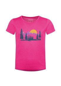 Strandshirt Trollkids "GIRLS GUDVANGEN SHIRT", M&auml;dchen, Gr. 104, magenta, Obermaterial: 100% Polyester, Shirts Strandshirt, f&uuml;r Kinder und Jugendliche, sportlicher Stil