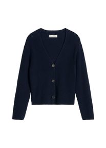 Marc O'Polo Sweatshirt MARC O'POLO "Strickjacke Cardigans Longsleeve 1er Pack", Damen, Gr. L, blau (dunkelblau), Obermaterial: 100% Baumwolle CO., Sweatshirts Sweatshirt
