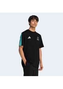 T-Shirt adidas Performance "MERCEDES-AMG PETRONAS FORMULA 1 TEAM DNA", Damen, Gr. L, schwarz, semi mint rush, Obermaterial: 100% Baumwolle, Rundhals, Shirts T-Shirt