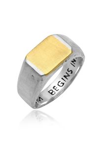 Siegelring HAZE & GLORY "Ring Siegelring - Wisdom 925 Sterling Silber" Gr. 66, silber, Fingerringe, Herren, 66, Silber 925 (Sterlingsilber), Siegelring