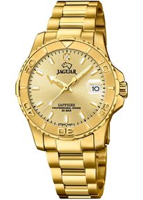 Quarzuhr Jaguar "Executive Diver", gold (goldfarben, goldfarben), Armbanduhren, Damen, Quarzuhr, Armbanduhr, Damenuhr, Saphirglas, Swiss Made, Edelstahlarmband