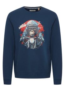 Rundhalspullover Blend "Rundhalspullover BHSweatshirt", Herren, Gr. M, blau (marineblaus), Obermaterial: 60% Baumwolle CO. 40% Polyester PES., Pullover Rundhalspullover