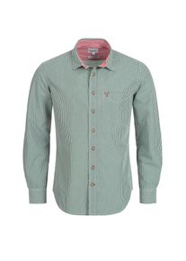 N&uuml;bler Trachtenhemd N&Uuml;BLER "Trachtenhemd Langarm Ralf", Herren, Gr. L, EURO, gr&uuml;n, Obermaterial: 70% Baumwolle CO. 30% Polyester PES., Hemden Trachtenhemd