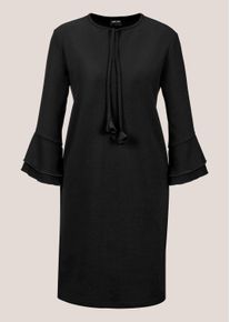 Madeleine Mode Etuikleid MADELEINE "Kleid Etui-Kleid mit Trompeten&auml;rmeln", Damen, Gr. 36, N + K Gr, schwarz, Obermaterial: 50% Polyamid PA. 45% Viskose CV. 5% Elasthan EL., Modern, normal, Kleider Etuikleid