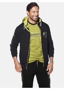 Kapuzensweatjacke Jan Vanderstorm "Sweatjacke SIGSTAD", Herren, Gr. XXL, schwarz, Obermaterial: 100% Baumwolle CO., Sweatjacken Kapuzensweatjacke