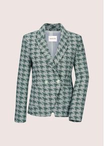 Madeleine Mode Jackenblazer MADELEINE "Blazer Zweireihiger Kurzblazer", Damen, Gr. 38, wei&szlig; (hellsalbeigr&uuml;n, wollwei&szlig;), Obermaterial: 82% Polyester PES. 17% Baumwolle CO. 1% Elasthan EL., Modern, normal, Blazer Jackenblazer