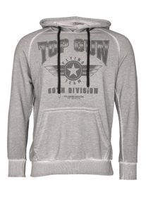 Kapuzensweatshirt Top Gun "Hoodie TG20212102", Herren, Gr. S, grau (light grau), Obermaterial: 100% Baumwolle CO., Pullover Kapuzensweatshirt