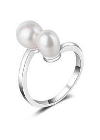 Fingerring AILORIA "Ring Silber/wei&szlig;e Perle MAYUKO", silber, Fingerringe, Damen, Fingerring