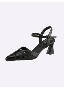 Pumps Heine, Damen, Gr. 40, schwarz, Synthetik, Schuhe Pumps