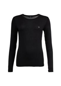 Longsleeve Emporio Armani "Longsleeve ESSENTIAL STUDS 1er Pack", Damen, Gr. XL, schwarz, Obermaterial: 95% Viskose CV. 5% Elasthan EL., Shirts Longsleeve