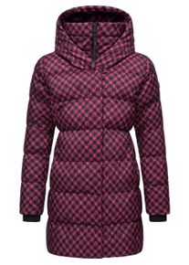 Steppmantel Ragwear "Steppmantel Niara Print", Damen, Gr. XS, pink (fuchsia), Obermaterial: 100% Polyester PES. Obermaterial: Futter: 100% Polyester PES. 100% Polyester PES., M&auml;ntel Steppmantel