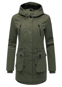 Kurzmantel Ragwear "Kurzmantel Ellsa YOUMODO", Damen, Gr. XXL, gr&uuml;n (schwarz olive), Obermaterial: 100% Polyester PES. Obermaterial: Futter: 100% Polyester PES. 100% Polyester PES., M&auml;ntel Kurzmantel
