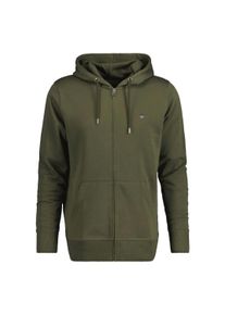 Sweatshirt Gant "Sweatjacke REGULAR SHIELD FULL ZIP HOODIE", Herren, Gr. XL, gr&uuml;n (gr&uuml;n (moss gr&uuml;n)), Obermaterial: 87% Baumwolle CO. 13% Polyester PES., Sweatshirts Sweatshirt