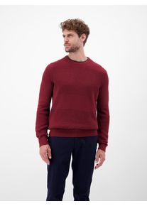 Strickpullover Lerros "Herren Strickpullover", Herren, Gr. XL, deep garnet rot, 100% Baumwolle, Rundhals, Pullover Strickpullover