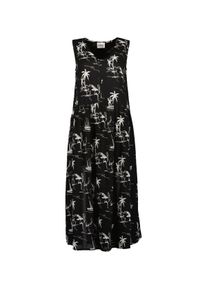 Sommerkleid Blue Seven "Blue Seven Maxikleid", Damen, Gr. 42, schwarz (999, schwarz), 100% Viskose, lang, V-Ausschnitt, Kleider Sommerkleid