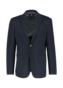 Jerseysakko Lerros "Blazer aus Jersey mit Innenfutter-Print", Herren, Gr. 29, blau (classic navy), 82% Polyester, 13% Viskose, 5% Elasthan, Sakkos Jerseysakko
