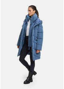 Winterjacke Marikoo "Marikoo Virenaa 16 Steppmantel N106", Damen, Gr. M, blau (dusty blau), Obermaterial: 100% Polyester PES., Jacken Winterjacke