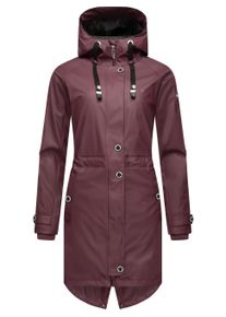 Regenmantel Navahoo "Regenjacke Rainy Flower", Damen, Gr. L, rot (wine), Obermaterial: 70% Polyester PES. 30% Polyurethan PU. Obermaterial: Futter: 100% Polyester PES. 100% Polyester PES., M&auml;ntel Regenmantel