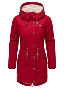 Winterjacke Ragwear "Winterjacke YM-Canny", Damen, Gr. XL, rot (dunkelrot25), Obermaterial: 65% Polyester PES. 35% Baumwolle CO. Obermaterial: Futter: 100% Polyester PES. 100% Polyester PES., Jacken Winterjacke