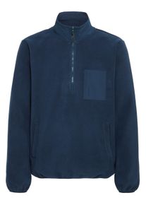 Fleecejacke Blend "Fleecejacke BHBROOKS Sweatshirt halfzipp", Herren, Gr. M, blau (marineblaus), Obermaterial: 100% Polyester PES., Pullover Fleecejacke