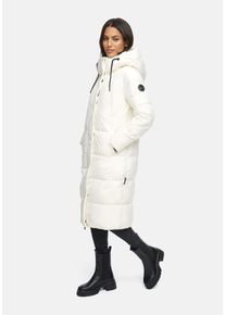 Winterjacke Marikoo "Marikoo Chumanii Damen Herbst Winter Steppmantel Parka lang N057", Damen, Gr. M, wei&szlig; (sanftes wei&szlig;), Obermaterial: 100% Polyester PES., Jacken Winterjacke