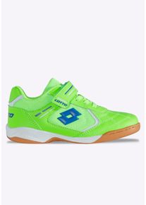 Hallenschuh Lotto, Jungen, Gr. 33, gr&uuml;n (fr.gr&uuml;n, blau), Synthetik, Schuhe Hallenschuh, Indoor Sportschuhe - mit nicht abf&auml;rbender Sohle