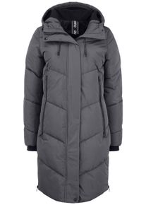 Kurzmantel oxmo "Kurzmantel OXJuna", Damen, Gr. M, grau (iron gate), Obermaterial: 100% Polyester PES., M&auml;ntel Kurzmantel