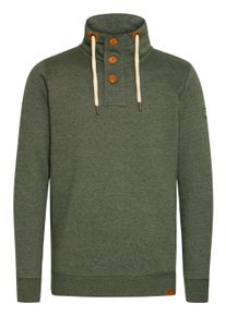 !Solid Stehkragenpullover SOLID "Stehkragenpullover SDTripTroyer", Herren, Gr. L, gr&uuml;n (climb mel), Obermaterial: 50% Baumwolle CO. 50% Polyester PES., Pullover Stehkragenpullover