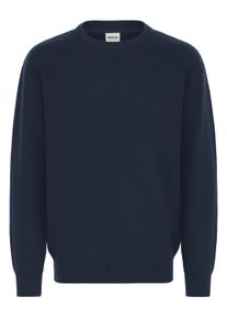 !Solid Strickfleece-Pullover SOLID "Strickpullover SDFinnetado", Herren, Gr. 3XL, blau (insignia blau), Obermaterial: 70% Baumwolle CO recyc.. 30% Polyester Pol. recyc.., Pullover Strickfleece-Pullover