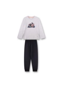 Schlafanzug Sanetta "Pyjama", Jungen, Gr. 188, bunt (hellgrau), Obermaterial: 100% Baumwolle CO., Homewear-Sets Schlafanzug