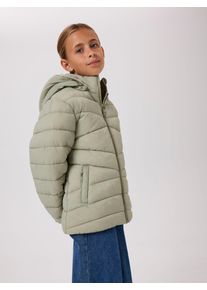 Winterjacke name it "NKFMARBLE JACKET PB", M&auml;dchen, Gr. 152, seagrass, Web, Obermaterial: 100% Nylon, unifarben, l&auml;ssig geschnitten normal, Jacken Winterjacke