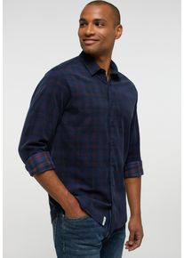 Langarmhemd Eterna "REGULAR FIT", Damen, Gr. L, US-Gr&ouml;&szlig;en, transparent (dunkelblau), Cord, 70% cotton, 30% Lyocell, normal, Manschette, Hemden Langarmhemd