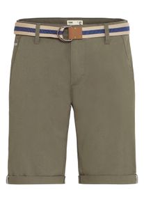 !Solid Chinoshorts SOLID "Chinoshorts SDMonty", Herren, Gr. 3XL, N-Gr, gr&uuml;n (dusty oliv), Obermaterial: 98% Baumwolle CO. 2% Elasthan EL., Hosen Chinoshorts