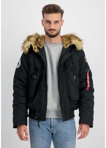 Winterjacke Alpha Industries "Polar Jacket SV", Herren, Gr. L, schwarz, Obermaterial: 53% Nylon, 47% Polyester; Futter: 100% Nylon; F&uuml;llung: 100% Polyester, Jacken Winterjacke