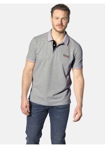 Poloshirt Jan Vanderstorm "Doppelpack Poloshirt HARALDFRED", Herren, Gr. L, grau (silbergrau schwarz), Obermaterial: 100% Baumwolle CO., Shirts Poloshirt