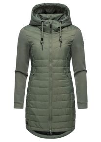 Steppmantel Ragwear "Steppmantel Lucinda Long", Damen, Gr. 4XL, gr&uuml;n (olive24), Obermaterial: 100% Polyester PES. Obermaterial: 100% Baumwolle CO. Futter: 100% Polyester PES. 100% Polyester PES., M&auml;ntel Steppmantel