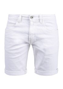 Jeansshorts INDICODE "Jeansshorts IDQuentin", Herren, Gr. XL, N-Gr, wei&szlig; (off, wei&szlig;), Web, Obermaterial: 98% Baumwolle CO. 2% Elasthan EL., unifarben, Basic, regular fit kurz, Jeans Jeansshorts