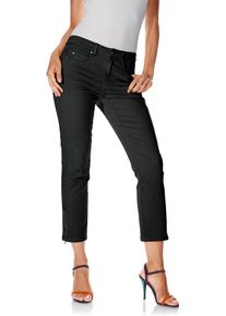 3/4-Hose Heine, Damen, Gr. 46, Normalgr&ouml;&szlig;en, schwarz, 98% Baumwolle, 2% Elasthan, Miedereinsatz:15% Elasthan, 85% Polyamid, unifarben, 7/8-L&auml;nge, Hosen 3/4-Hose