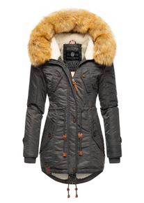 Wintermantel Navahoo "Wintermantel La Viva", Damen, Gr. XS, grau (anthrazit), Obermaterial: 100% Nylon NY. Obermaterial: Futter: 100% Polyester PES. 100% Polyester PES., M&auml;ntel Wintermantel