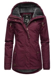 Winterjacke Ragwear "Winterjacke Monade", Damen, Gr. 3XL, rot (wine rot22), Obermaterial: 65% Polyester PES. 35% Baumwolle CO. Obermaterial: Futter: 100% Polyester PES. 100% Polyester PES., Jacken Winterjacke