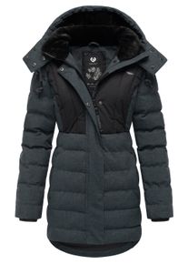 Wintermantel Ragwear "Winterjacke Ashanta Block", Damen, Gr. L, grau (dunkelgrau), Obermaterial: 100% Polyester PES. Obermaterial: Futter: 100% Polyester PES. 100% Polyester PES., M&auml;ntel Wintermantel