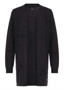 Strickjacke oxmo "Strickjacke OXEDNA", Damen, Gr. XS, schwarz, Obermaterial: 100% Polyacryl PAN., Strickjacken Strickjacke