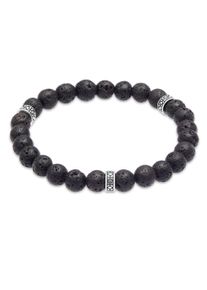 Armkette Kuzzoi "Armband Herren Lava Schwarz Vintage 925 Silber Oxidiert" Gr. 190, schwarz, Armb&auml;nder, Herren, 190, Silber 925 (Sterlingsilber), Armkette