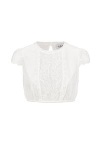 N&uuml;bler Dirndlbluse N&Uuml;BLER "Dirndlbluse kurzarm Emmi", Damen, Gr. 34, beige (creme), Obermaterial: 55% Polyester PES. 45% Baumwolle CO., Blusen Dirndlbluse