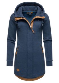 Sweatjacke Ragwear "Sweatjacke Letty Intl.", Damen, Gr. 3XL, blau (navy23), Obermaterial: 54% Polyester PES. 41% Baumwolle CO. 5% Viskose CV. Futter: 54% Polyester PES. 41% Baumwolle CO. 5% Viskose CV., Sweatjacken Sweatjacke